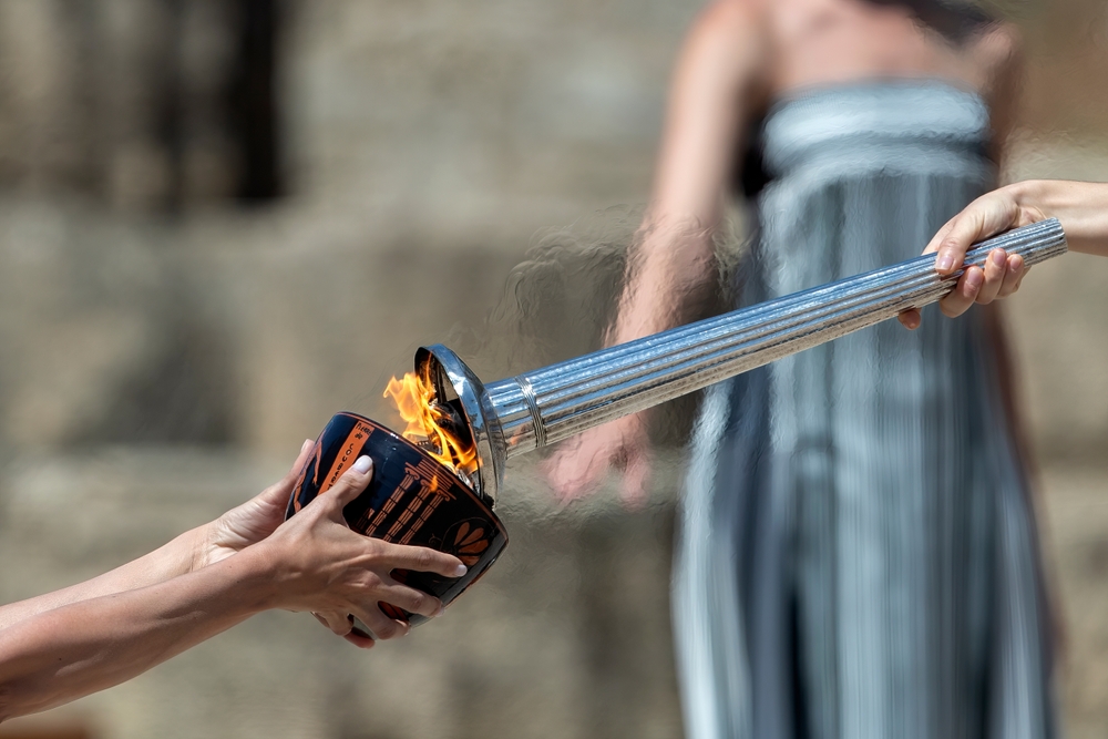 Final dress rehearsal of the Olympic flame lighting ceremony for the Paris 2024 Summer Olympic Games